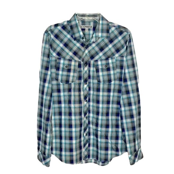 ❤️ 🆕 EXPRESS dress Shirt button up Size M - Picture 1 of 4